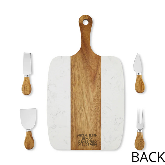 Marble Coaster Set & Serving Board Bundle