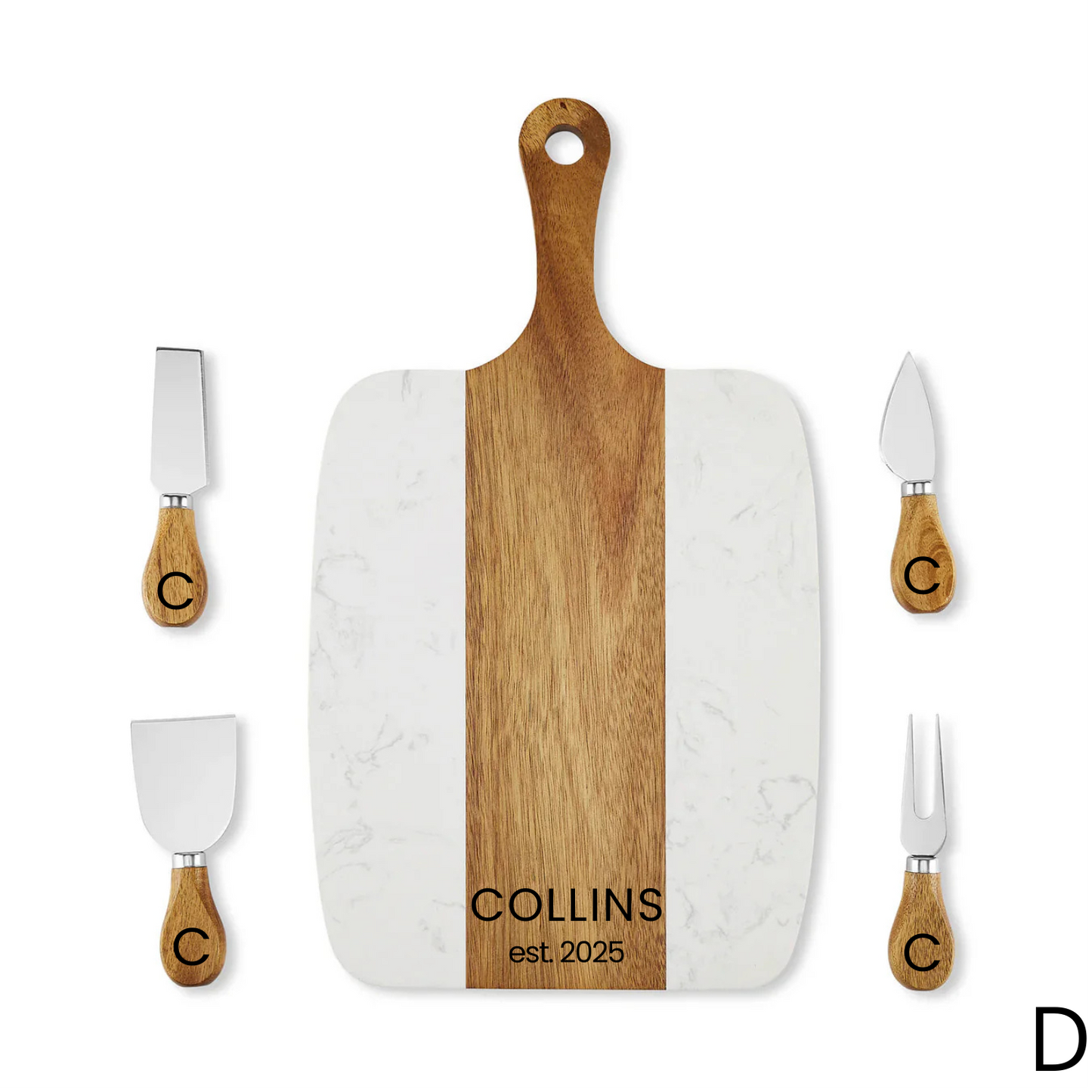 Marble Coaster Set & Serving Board Bundle