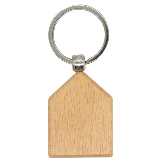 Wood House Keychain (Set of 20)